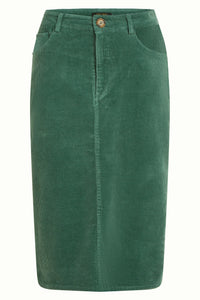 Rock King Louie, Style: Prisca Skirt Curderoy, Farbe: Matcha Green - Corduroy *New in*
