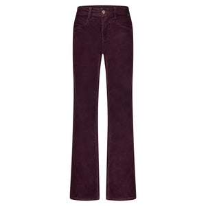 Hose Red Button, Style: Bibette W10 Cord L32, Farbe: Aubergine *New in*