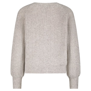 Stickjacke Red Button, Style: Cardigan Ajour Sparkle, Farbe: Stone, *New in*