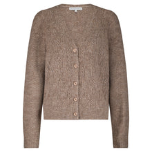 Laden Sie das Bild in den Galerie-Viewer, Stickjacke Red Button, Style. Cardigan Ajour, Farbe: Mid Brown, *New in*
