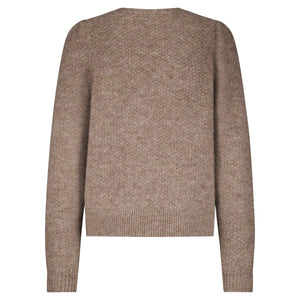 Stickjacke Red Button, Style. Cardigan Ajour, Farbe: Mid Brown, *New in*