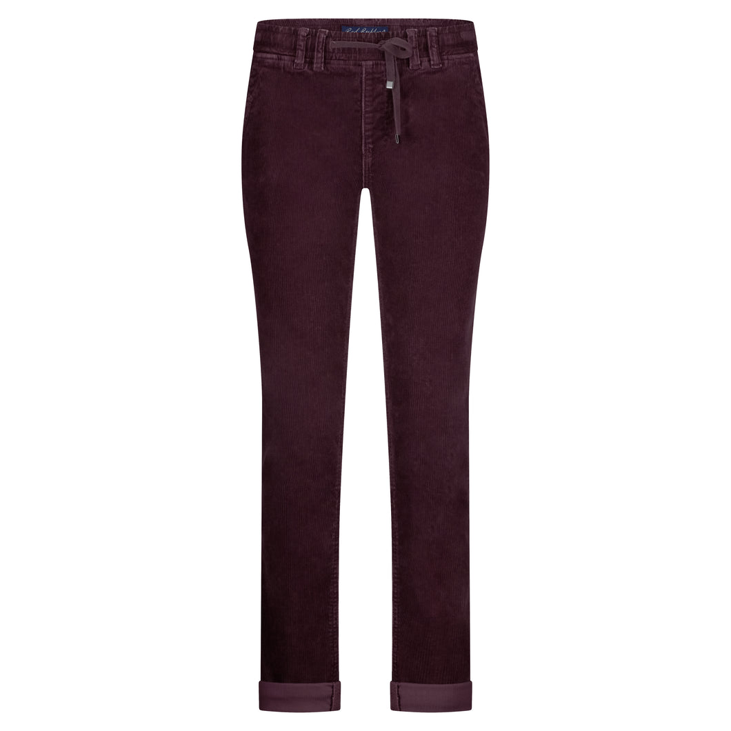 Hose Red Button, Style: Tessy Cord, Farbe: Aubergine, *New in*