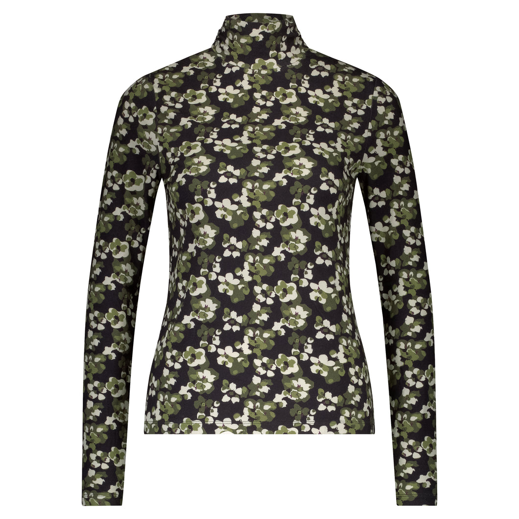 Bluse Red Button, Style: Rolinde Flower Print, Farbe: Khaki, *New in*