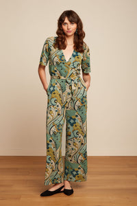 Jumpsuit King Louie, Style: Zita Jumpsuit Frenzy, Farbe: Dusty Turquoise, *New in*
