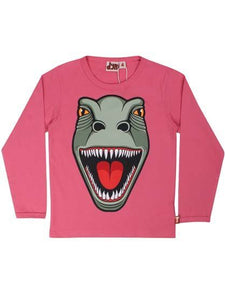 Kinder Langarmshirt von Dyr cph, Style: Dyrroar T Winter Pink T-Rex, *New in*