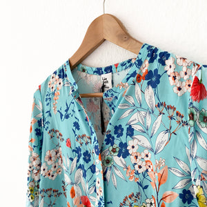 Bluse Liepelt Design, blau mit Blumenmuster, Style: Trixie, Warm Summer Original *Sale*