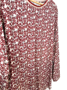 Bluse Liepelt Design, Style: Tessa mit Blumenmuster rostrot *Sale*